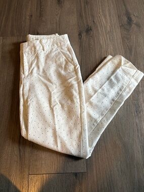 Target a new day White Polka Dot Ankle Pants size 2